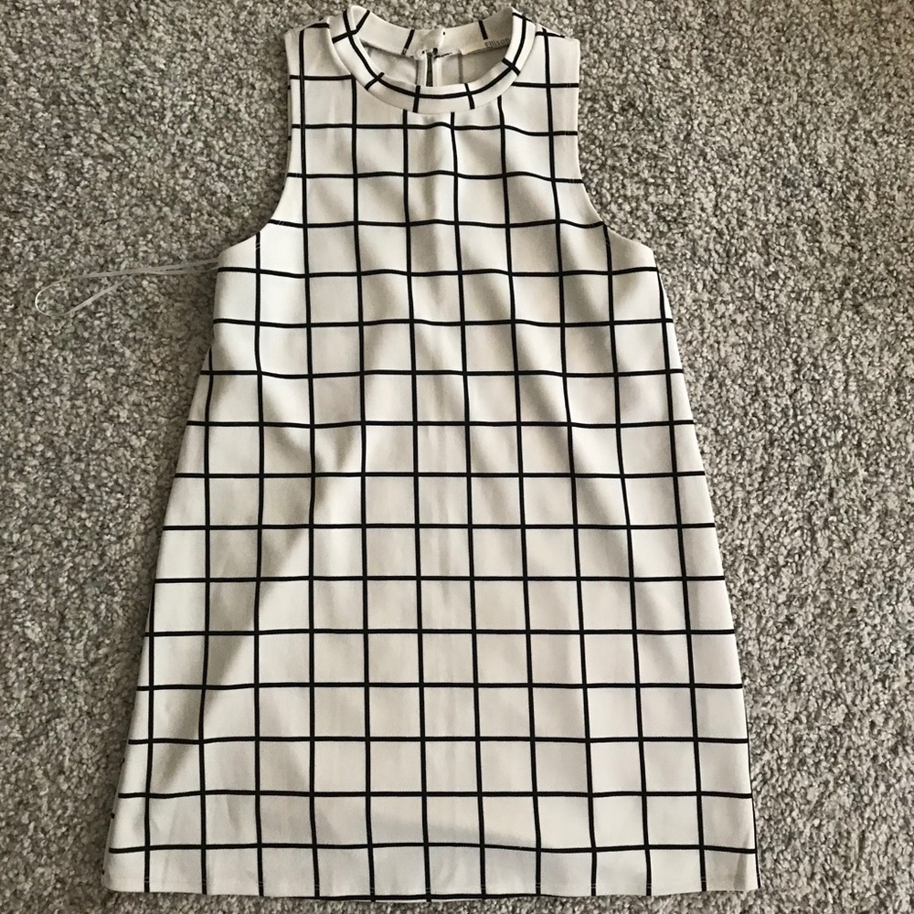 60's style high neck mini dress